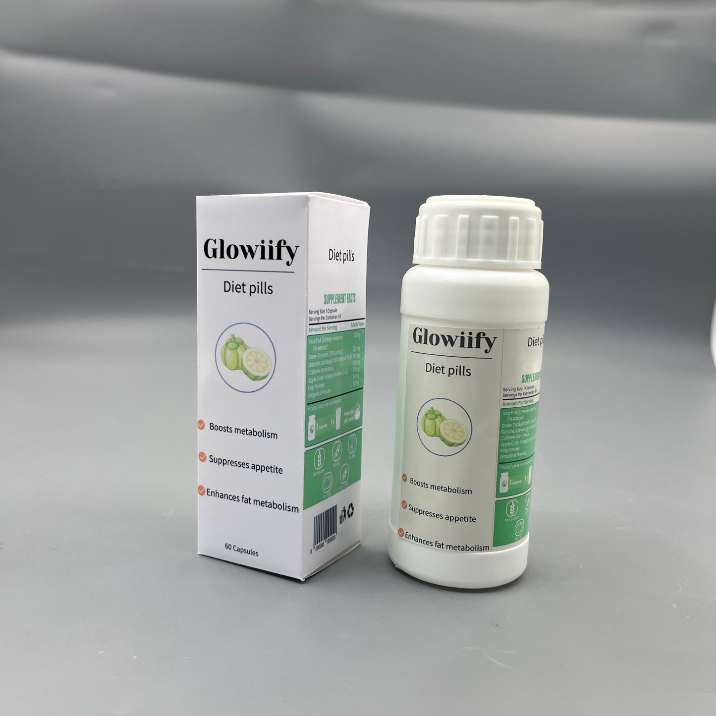 Glowiify Diet pills Garcinia Cambogia Extract Metabolism Boost Appetite Suppress Capsule