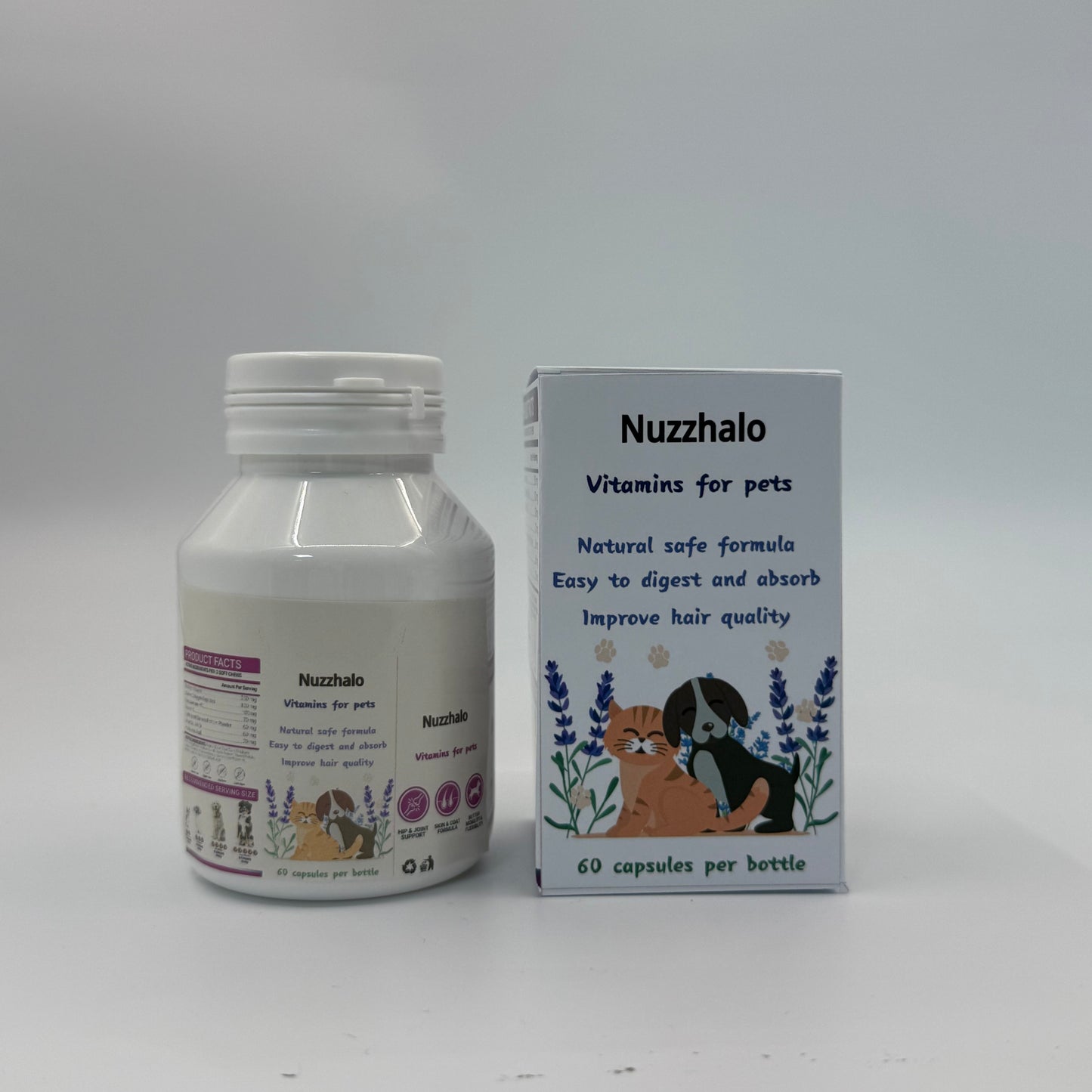 Nuzzhalo Vitamins for pets   Immune Support, Skin & Coat, Joint Health Supplement
