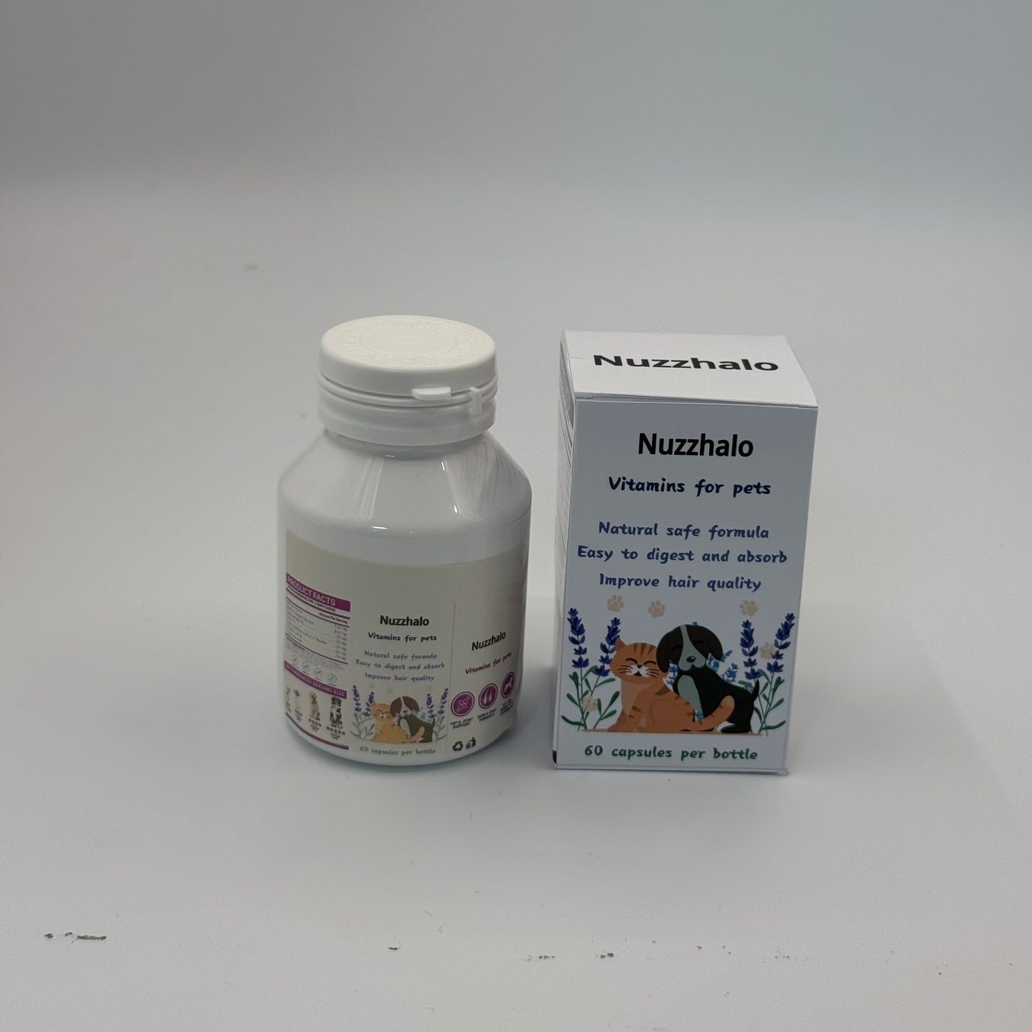 Nuzzhalo Vitamins for pets   Immune Support, Skin & Coat, Joint Health Supplement