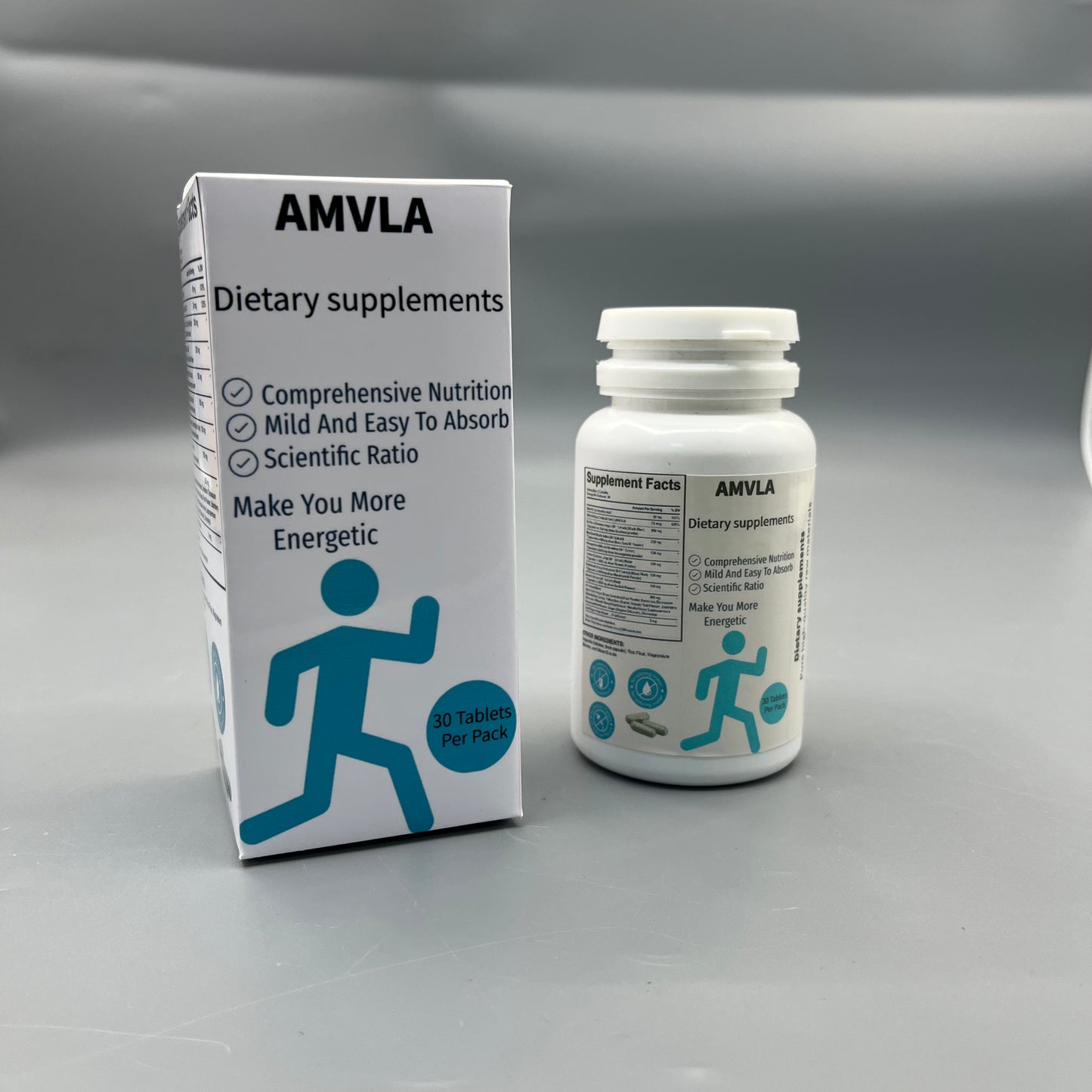 AMVLA Dietary supplements Mild Easy Absorb Plant Based Wellness Pills for Adult Daily Vitality Boost