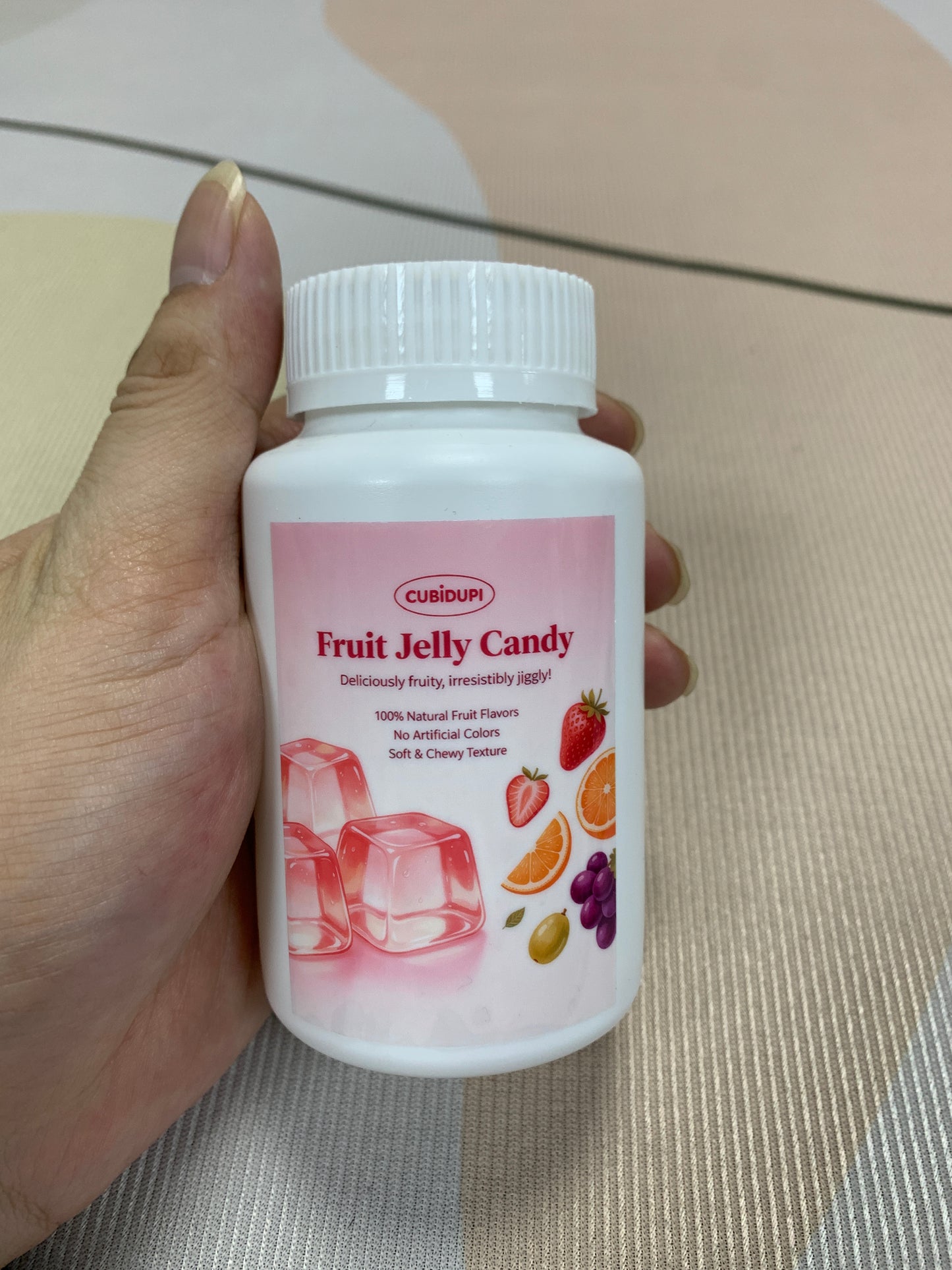 CUBIDUPI  Fruit jelly candy   Juicy Elastic Fruit Jelly Candy Sweet Chewy Leisure Snack Assorted Flavor Gummy Candy